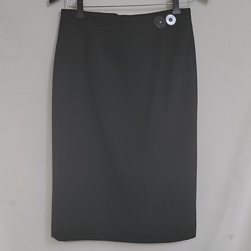 Prada Asymmetric Button Front Virgin Wool Skirt I… - image 6